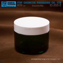 KJ-A50-C 50g hot-selling color customizable translucent thick dark green plastic jar